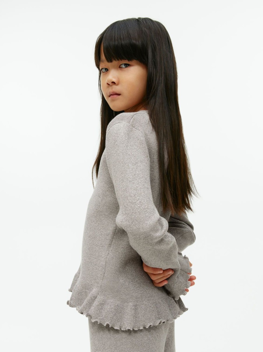 Børn Arket Toppe og sweatshirts | Metallic Frill Jumper