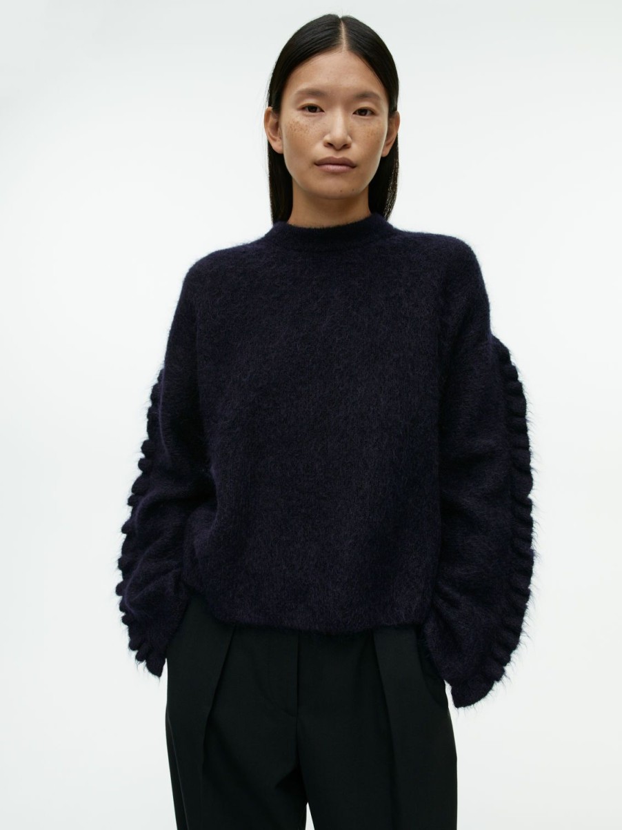 Kvinder Arket Strik | Frill Mohair-Blend Jumper