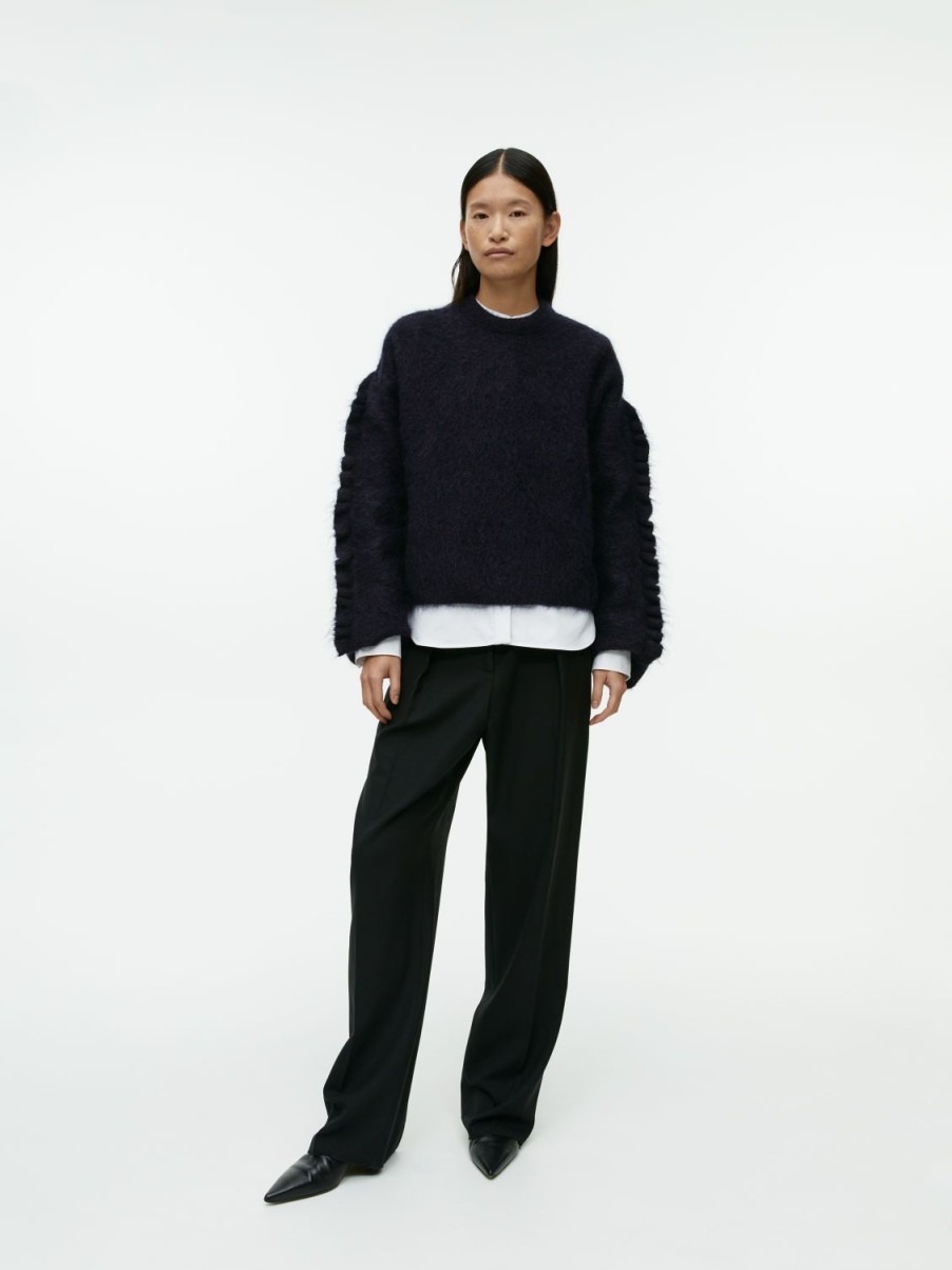 Kvinder Arket Strik | Frill Mohair-Blend Jumper