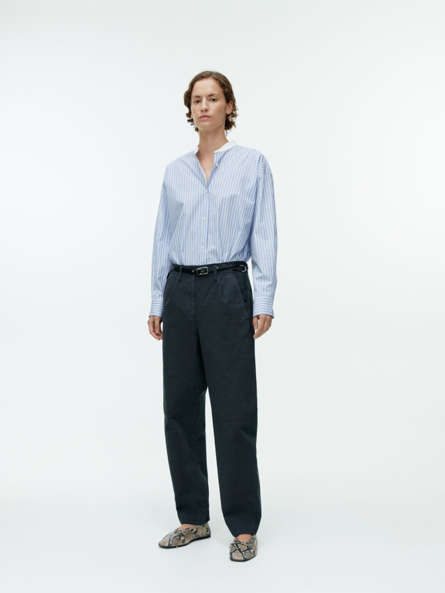 Kvinder Arket Bukser | Barrel Leg Cotton Chinos