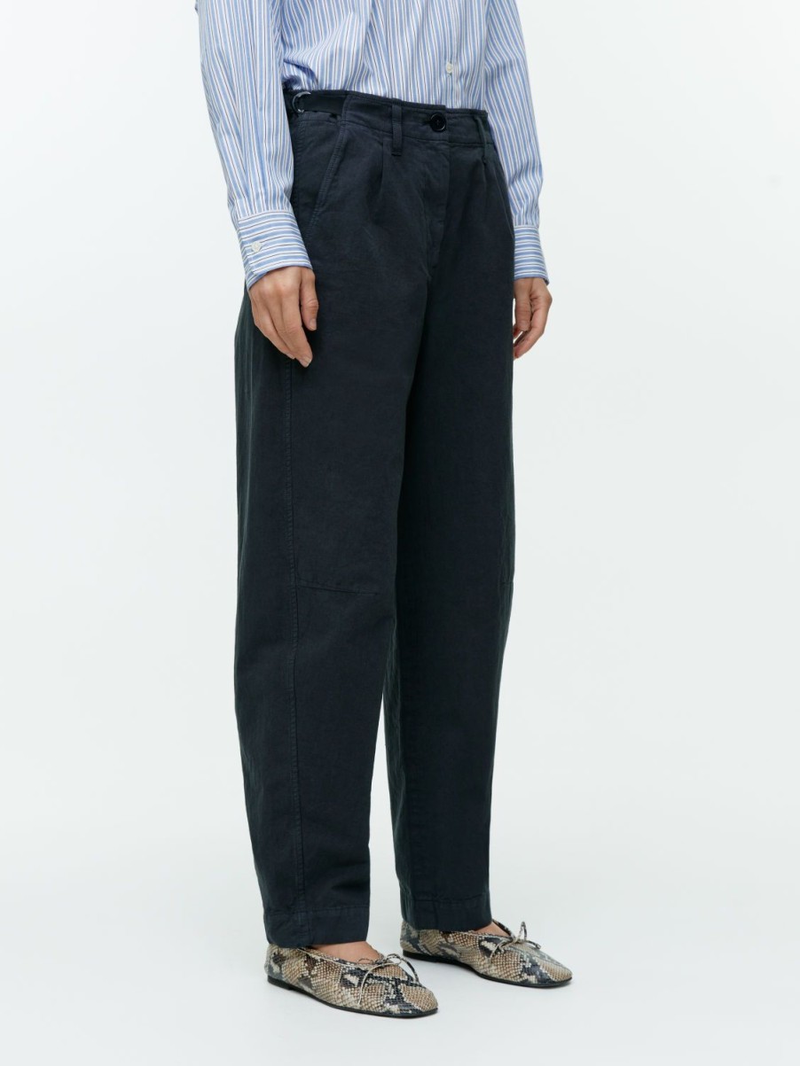 Kvinder Arket Bukser | Barrel Leg Cotton Chinos