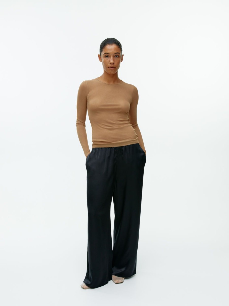 Kvinder Arket Loungewear | Rib-strikket silke top