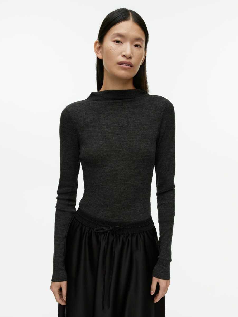 Kvinder Arket Strik | Mock-neck uldtop