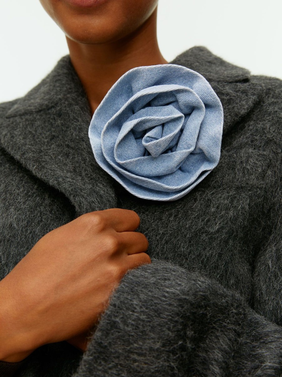 Kvinder Arket Smykker | Denim rose broche