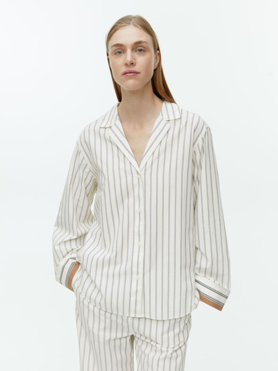 Kvinder Arket Loungewear | Pyjamasskjorte i bomuld