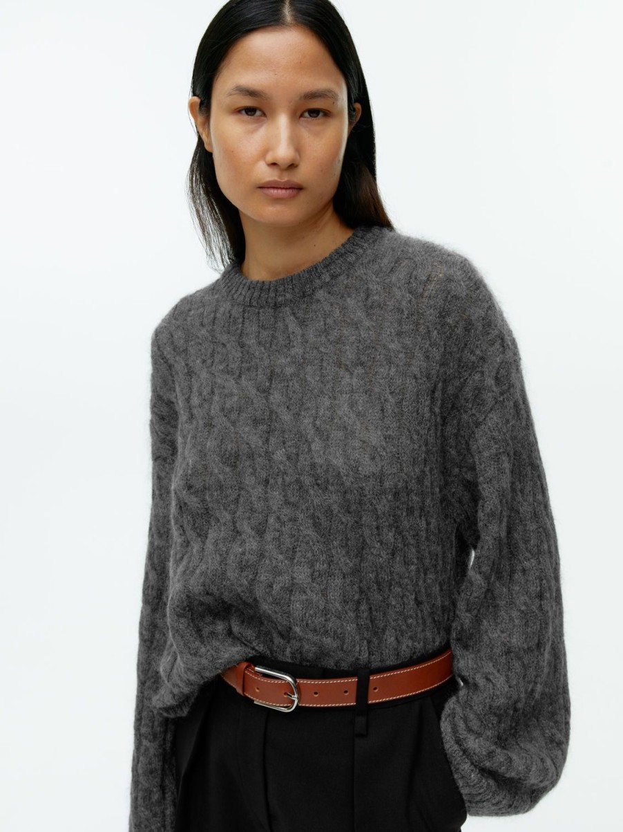 Kvinder Arket Strik | Mohair Blend Cable Jumper