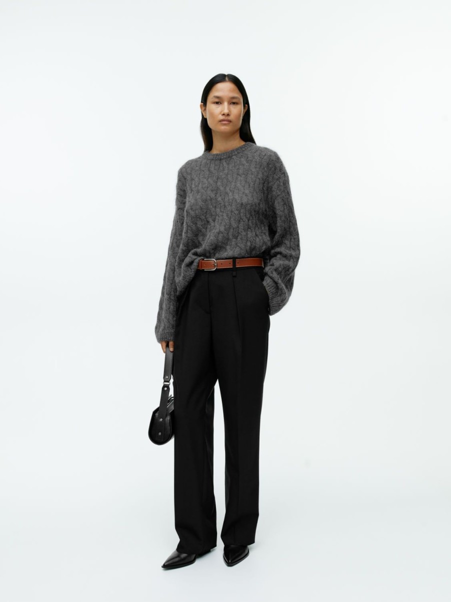 Kvinder Arket Strik | Mohair Blend Cable Jumper