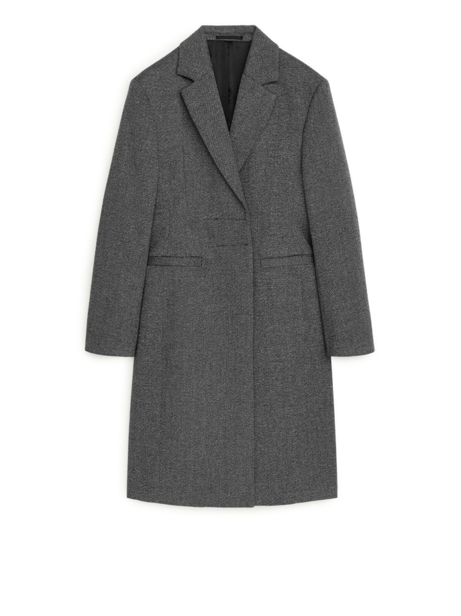 Mænd Arket Tidligere samlinger | Fitted Wool Blend Coat