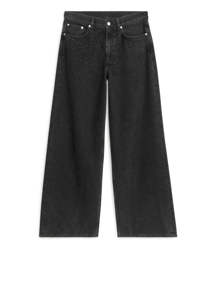 Kvinder Arket Jeans nye | CLOUD Rhinestone løse jeans