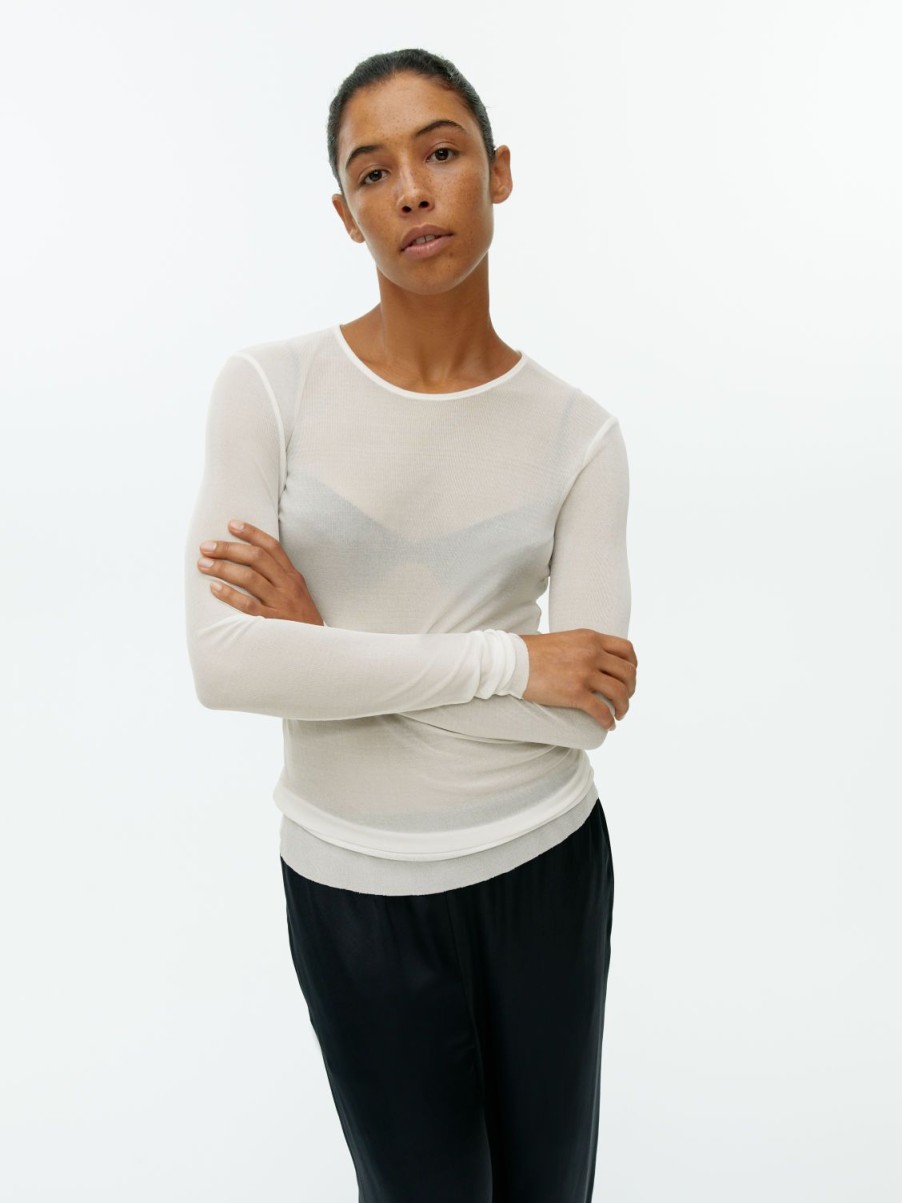 Kvinder Arket Loungewear | Rib-strikket silke top