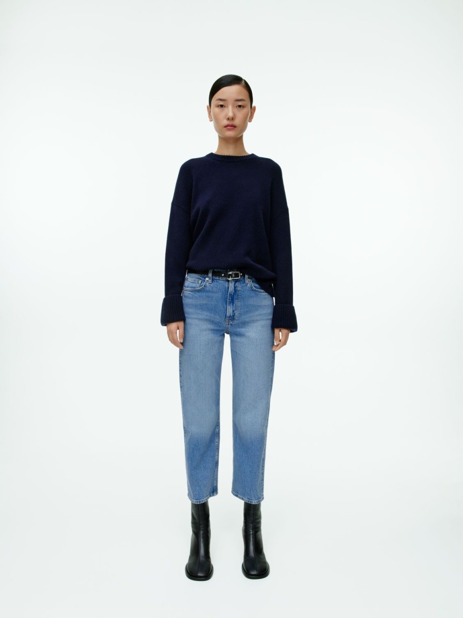 Kvinder Arket Jeans nye | ROSE Cropped Straight Stretch Jeans