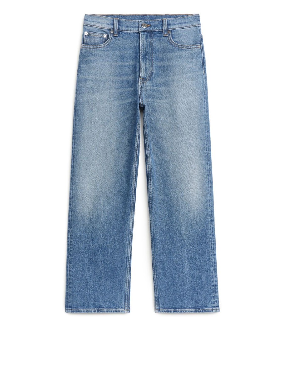 Kvinder Arket Jeans nye | ROSE Cropped Straight Stretch Jeans