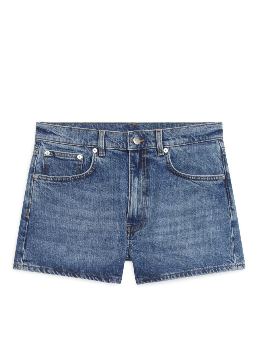 Kvinder Arket Bukser | Stretch denim shorts