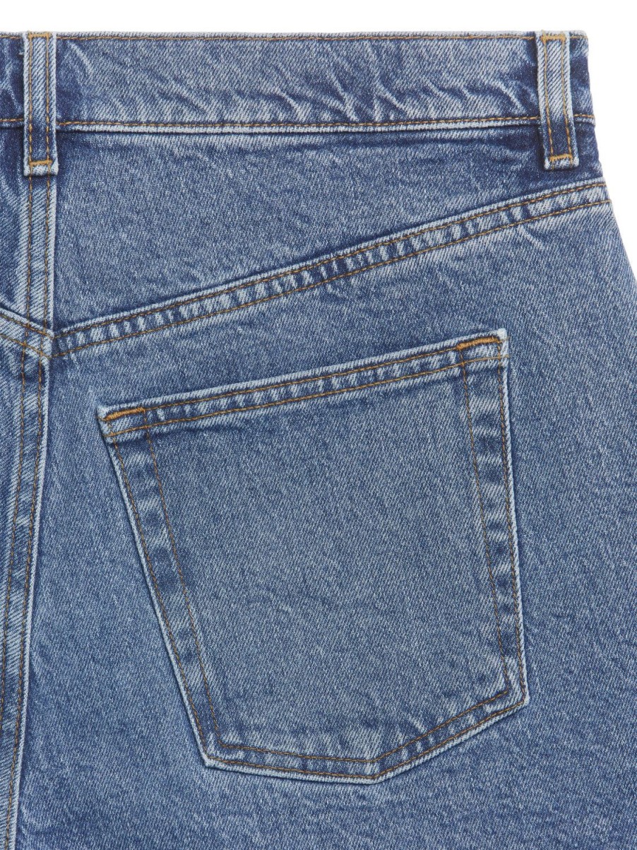 Kvinder Arket Bukser | Stretch denim shorts