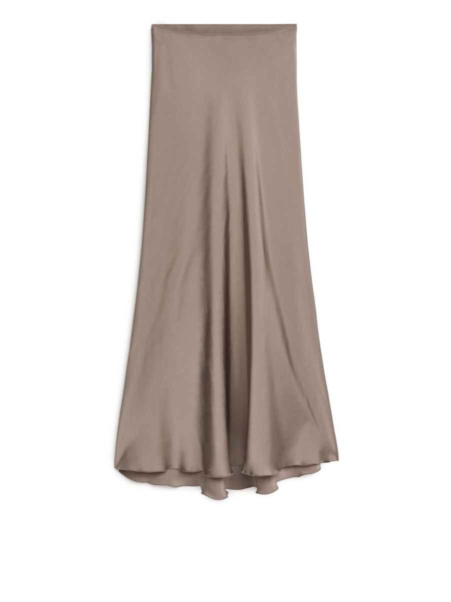 Kvinder Arket Nederdele | Maxi satin nederdel