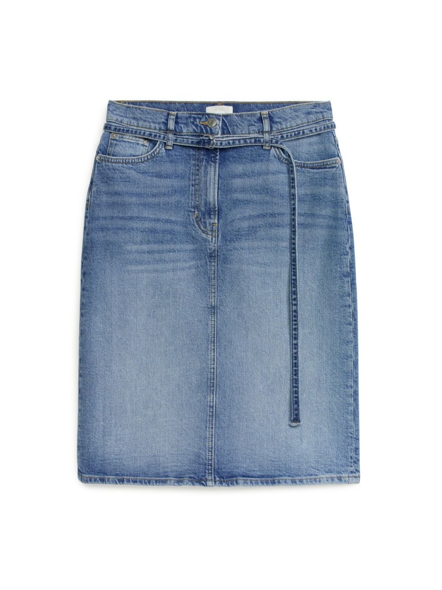 Kvinder Arket Nederdele | Midi denim nederdel