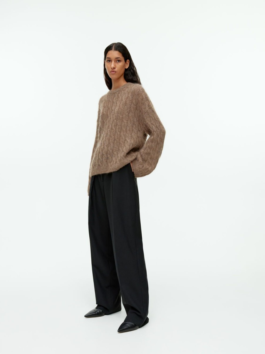 Kvinder Arket Strik | Mohair Blend Cable Jumper