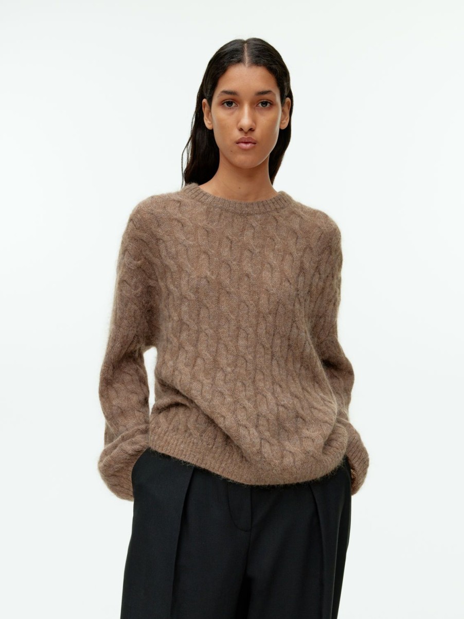 Kvinder Arket Strik | Mohair Blend Cable Jumper